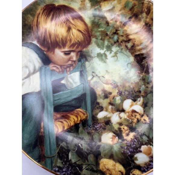 1982 Stratford Michael's Miracle Plate 8.5" Nancy Turner Real People w/Box - Picture 5 of 5